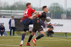 Bayernliga Süd - Saison 2021/2022 - FC Ingolstadt 04 II -  SpVgg Unterhaching -  Egson Gashi #7 FCI - Felix Göttlicher rot Haching - Foto: Meyer Jürgen