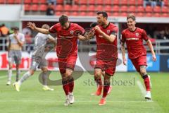 3. Liga; FC Ingolstadt 04 - SSV Jahn Regensburg; Tor Jubel Treffer Max Besuschkow (17, FCI) 1:0 Lukas Fröde (34, FCI) Frederik Christensen (11, FCI)