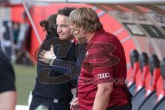 3. Liga - Saison 2024/25 - FC Ingolstadt 04 - SV Wehen Wiesbaden - Cheftrainerin Sabrina Wittmann (FCI) - Dr. Michael Kern - Foto: Meyer Jürgen