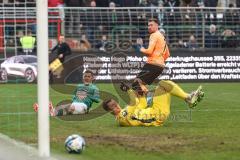 3. Liga; VfB Lübeck - FC Ingolstadt 04; Tor Jubel Treffer 0:1 Jannik Mause (7, FCI) Torwart Klewin Philipp ( VfB) Grupe Tommy ( VfB)