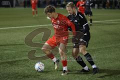 2023_11_24 - Bayernliga Nord - Saison 2023/24 - FC Ingolstadt 04 II - DJK Gebenbach - Leon Nuhanovic
 rot FCI -  - Marco Geier schwarz Gebenbach - Foto: Meyer Jürgen