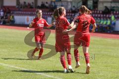 2. Frauen-Bundesliga Süd - Saison 2020/2021 - FC Ingolstadt 04 - SG 1899 Hoffenheim II - Der 1:1 Ausgleichstreffer durch Maier Ramona (#18 FCI) - jubel - Foto: Meyer Jürgen