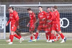 Bayernliga Nord - Saison 2023/24 - FC Ingolstadt 04 II - SpVgg Hankofen-Hailing -  Der 1:0 Führungstreffer durch - Birkl Johannes rot FCI - jubel - Foto: Meyer Jürgen