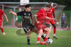Kreisliga - Saison 2026/27- SV Zuchering - Türkisch SV Ingolstadt - Lukat Soysal schwarz Türkisch - Laurenz Klein rot Zuchering - Foto: Meyer Jürgen