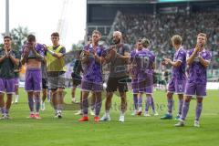 3. Liga - Saison 2026/27 - SC Preussen Münster - FC Ingolstadt 04 -  die Spieler bedanken sich bei den Fans -  - Simon Lorenz (Nr.32 - FCI) - Foto: Meyer Jürgen