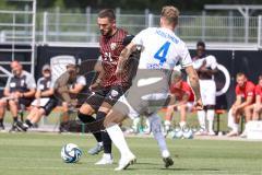 3. Liga; Testspiel; FC Ingolstadt 04 - FC Heidenheim; Pascal Testroet (37, FCI) Siersleben Tim (FCH)