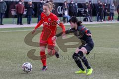 2. Frauen-Bundesliga - Saison 2021/2022 - FC Ingolstadt 04 - Eintracht Frankfurt II - Mailbeck Alina (#8 FCI) - Hirata Mai schwarz Frankfurt - Foto: Meyer Jürgen