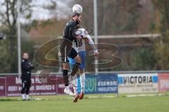 2023_11_12 - SV Hundszell - SV Karlskron   - Kreisliga - Saison 2023/24 - Tim Liesegang schwarz Hundszell - Christopher Haas weiss Karlskron -  Foto: Meyer Jürgen