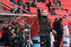 3. Liga; FC Ingolstadt 04 - TSG Hoffenheim II; an der Seitenlinie, Spielerbank Co-Trainer Fabian Reichler (FCI)