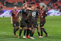 3. Liga; FC Ingolstadt 04 - SC Freiburg II; Elfmeter Jannik Mause (7, FCI) Tor Jubel Treffer Simon Lorenz (32, FCI) Sebastian Grönning (11, FCI) Benjamin Kanuric (8, FCI) David Kopacz (29, FCI) Leon Guwara (6, FCI) Bryang Kayo (48, FCI)