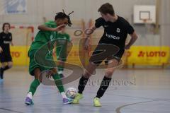 2024_1_6 - Saison 2023/24 - Lotto - Bayern Hallen Cup - Lindenkreuzhalle  - Vorrunde - SG Freising - SV Manching  - Romeo Öxler grün Manching - Tom Huber schwarz Freising - Foto: Meyer Jürgen