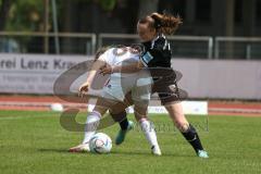 2. Fußball-Liga - Frauen - Saison 2022/2023 - FC Ingolstadt 04 - 1. FC Nürnberg - Isabelle Maliha (Nr.3 - FCI Frauen) - Mai Franziska weiss Nürnberg - Foto: Meyer Jürgen