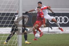 3. Liga; Testspiel, FC Ingolstadt 04 - 1. FC Heidenheim; Torchance Justin Butler (31, FCI) wird von Siersleben, Tim (4 HDH) gestört, Torwart Feller, Frank (40 HDH)