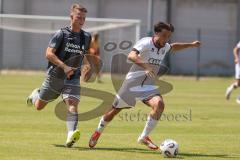Bayernliga Nord - Saison 2025/26 - FC Ingolstadt 04 II - SV Weiden - Can Paylan (Nr.13 - FC Ingolstadt II) - Fenninger Christoph grau Weiden - Foto: Meyer Jürgen