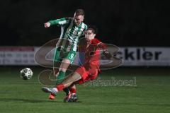 Landesliga - Saison 2025/26 - SV Manching - TSV Hollenbach - Dzenis Seferovic (Nr.6 - SV Manching) - Zeyer Maximilian rot Hollenbach - Foto: Meyer Jürgen