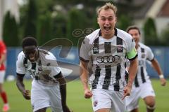 Bayernliga Nord - Saison 2026/27 - FC Ingolstadt 04 II - ASV Cham -  Der 1:0 Führungstreffer durch - Fabio Riedl weiss FCI - jubel - XXXXX - Foto: Meyer Jürgen