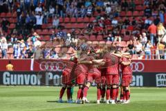 3. Liga; FC Ingolstadt 04 - FC Hansa Rostock; Team Besprechung vor dem Spiel