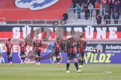 3. Liga; FC Ingolstadt 04 - SV Sandhausen; Gegentor, hängende Köpfe Sebastian Grönning (11, FCI) Deniz Zeitler (38, FCI) Max Plath (14 FCI) Benjamin Kanuric (8, FCI) Mladen Cvjetinovic (19, FCI) Marcel Costly (22, FCI)