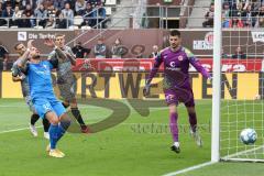 2.BL; FC St. Pauli - FC Ingolstadt 04, Tor verpasst, Patrick Schmidt (32, FCI) Torwart Vasilj Nikola (22 Pauli) Medic Jakov (18 Pauli) Paqarada Leart (23 Pauli)