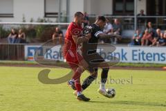 Kreispokal - Saison 2025/26- SV Eitensheim- TSV Gaimersheim  - Florian Trini rot Eitensheim - Domenic Raimann schwarz Gaimersheim - Foto: Meyer Jürgen
