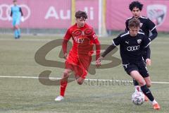 Landesliga Bayern Süd - U17 - B-Junioren -  FC Ingolstadt 04 II - ASV Cham -  Pönn Simon schwarz FCI - Koller Luca rot Cham - Foto: Meyer Jürgen