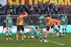 3. Liga; VfB Lübeck - FC Ingolstadt 04; Tor Jubel Treffer David Kopacz (29, FCI) Jannik Mause (7, FCI) jubelt