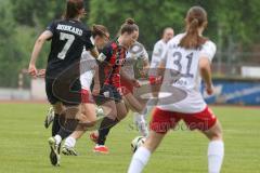 2. Bundesliga Frauen - Saison 2024/25 - FC Ingolstadt 04 Frauen - FSV Gütersloh - Wolski Lea (Nr.5 - FCI Frauen) - Wisniewski Lucy weiss Gütersloh - Foto: Meyer Jürgen