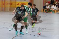 Lotto Bayern Hallencup - Lindenkreuzhalle Saison 2024/25 - DJK München -  SV Manching - Adam Puta schwarz München - Yousef Al Noman grün Manching - Foto: Meyer Jürgen