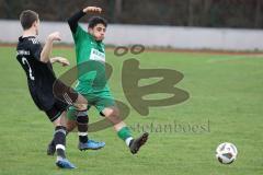 Kreisliga - Saison 2022/2023 - DJK Ingolstadt - SV Manching U23 - Saber Novroze grün Manching - Ostap Nechaj schwarz DJK Ing. - Foto: Meyer Jürgen