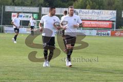 Toto Pokal - Saison 2022/2023 - SV Schalding-Heining - FC Ingolstadt 04 -vor dem Spiel - Pascal Testroet (Nr.37 - FCI) - Patrick Schmidt (Nr.9 - FCI) -  Foto: Meyer Jürgen