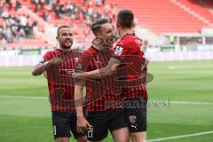 Relegation 1 - FC Ingolstadt 04 - VfL Osnabrück - Tor Jubel 1:0 Tobias Schröck (21, FCI) Filip Bilbija (35, FCI) Fatih Kaya (9, FCI)