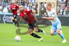 3.Liga - Saison 2022/2023 - TSV 1860 München - FC Ingolstadt 04 - Marcel Costly (Nr.22 - FCI) - Fabian Greilinger (Nr.11 - 1860 München) - Foto: Meyer Jürgen