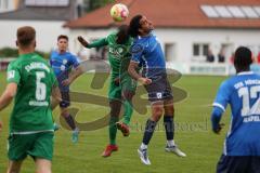 Bezirksliga - Saison 2022/2023 - SV Manching  - SVN München - Tamba Ousseynou grün Manching - Mohammed Hassan Elbelou blau München -  (Nr.10 - SV Manching) - Foto: Meyer Jürgen