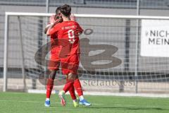 A-Junioren Bundesliga  - Saison 2023/24 - A-Junioren - FC Ingolstadt 04 - 1.FC Heidenheim -  Der 1:0 Führungstreffer durch - Luka Klanac (Nr.9 - FCI) - jubel -  - XXXXX - Foto: Meyer Jürgen