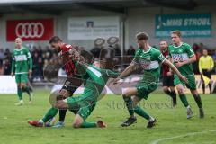 Toto-Pokal; VfB Eichstätt - FC Ingolstadt 04; Zweikampf Kampf um den Ball Pascal Testroet (37, FCI) Sebastian Graßl (Nr.11 - VfB)