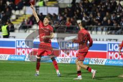 3. Liga; SSV Ulm - FC Ingolstadt 04; Tor Jubel Treffer 0:2 Jasper Maljojoki (23, FCI) Marcel Costly (22, FCI)