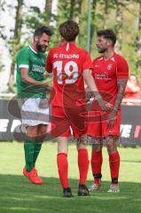 Kreispokal - Saison 2023/24 - FC Gerolfing - BC Attaching -  Der 1:0 Führungstreffer durch - Christian Träsch grün Gerolfing - jubel - XXXXX - Foto: Meyer Jürgen