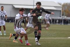 Bayernliga Nord - Saison 2026/27 - FC Ingolstadt 04 II - SV Fortuna Regensburg - Timo Hengmith weiss FCI - Lucas Altenstrasser dunkel Regensburg -  Foto: Meyer Jürgen