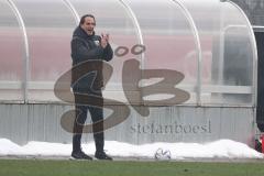 3. Liga; Testspiel, FC Ingolstadt 04 - 1. FC Heidenheim; an der Seitenlinie, Spielerbank Cheftrainer Rüdiger Rehm (FCI)