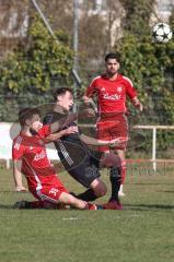 Kreisklasse - Saison 2024/25- Türkisch SV Ingolstadt - TSV Gaimersheim II - Josip Kujundzic rot Türkisch - Philipp Dosch schwarz Gaimersheim - Foto: Meyer Jürgen