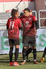 3. Liga - FC Ingolstadt 04 - 1. FC Kaiserslautern - Tor Justin Butler (31, FCI) Jubel, Caniggia Ginola Elva (14, FCI)