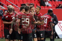 3. Liga; FC Ingolstadt 04 - Hallescher FC; Tor Jubel Treffer Tobias Bech (11, FCI) David Kopacz (29, FCI) Patrick Schmidt (9, FCI) Marcel Costly (22, FCI) Dominik Franke (3 FCI) Denis Linsmayer (23, FCI) Hans Nunoo Sarpei (18 FCI) Calvin Brackelmann (17, 