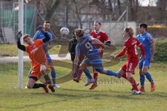 Kreisliga - Saison 2022/2023 - TSV Baar/Ebenhausen - SV Hundszell - Matthias Weinzierl blau #9 Hundszell - Markus Lindauer Torwart Ebenhausen - Foto: Meyer Jürgen