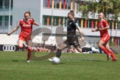 2. Fußball-Liga - Frauen - Saison 2022/2023 - FC Ingolstadt 04 - FCB München II - Yvonne Dengscherz (Nr.23 - FCI Frauen) - Wild Marlene rot München links - Foto: Meyer Jürgen