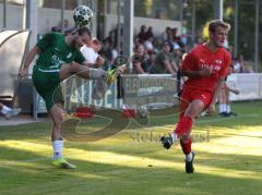 Landesliga - Saison 2026/27 - SV Manching - FC Memmingen II - Daniel Schweiger (Nr.11 - SV Manching) - Jarsch Linus rot Memmingen - Foto: Meyer Jürgen