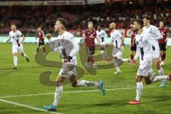 2.BL; 1. FC Nürnberg - FC Ingolstadt 04; Tor Jubel Treffer Patrick Schmidt (32, FCI) Visar Musliu (16, FCI)