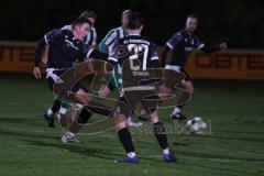 Landesliga - Saison 2025/26 - SV Manching - FC Ehekirchen - Mathias Schaff schwarz Ehekirchen - Rainer Meisinger (Nr.8 - SV Manching) - Foto: Meyer Jürgen