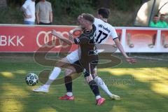 Landesliga - Saison 2026/27 - SV Manching - VFR Neuburg -Luca Oehler (Nr.3 - SV Manching) - Krzyzanowski Nikolai weiss Neuburg - Foto: Meyer Jürgen