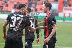3. Liga; FC Ingolstadt 04 - SV Sandhausen; Tor Jubel Treffer Elfmeter Sebastian Grönning (11, FCI) 2:1 Pascal Testroet (37, FCI)
