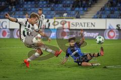 3. Liga - Saison 2026/27 - Waldhof Mannheim - FC Ingolstadt 04 - Max Plath (Nr.14 - FCI) schiesst den 0:2 Führungstreffer — jubel - Foto: Meyer Jürgen